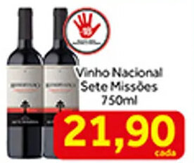Vinho Nacional Sete Missoes 750ml