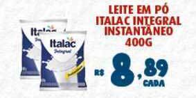 Bahamas Supermercados Leite Em Pó Italac Integral Instantâneo 400g oferta