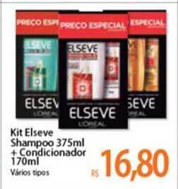 Atacadão Kit Elseve Shampoo 375ml + Condicionador 170ml oferta