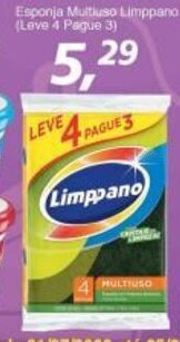 Supermercados Guanabara Esponja Multiuso Limppano (Leve 4 Pague 3) oferta