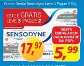 Supermercados Guanabara Creme Dental Sensodyne Leve 3 pague 2 50g oferta