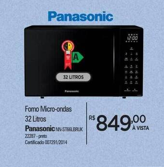 Forno micro-ondas 32 litros panasonic
