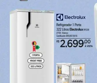 Refrigerador 1 porta 322 litros electrolux