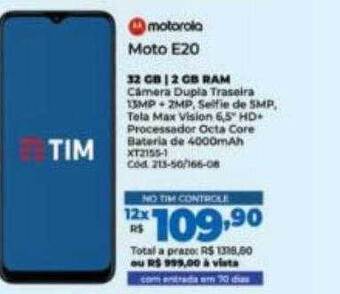 Lojas Becker Motorola moto e20 oferta
