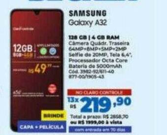 Lojas Becker Samsung galaxy a32 oferta