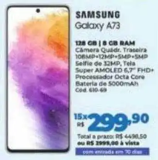 Lojas Becker Samsung galaxy a73 oferta