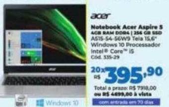 Lojas Becker Notebook acer aspire 5 oferta