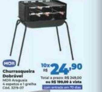 Lojas Becker Churrasqueira dobrável mor oferta