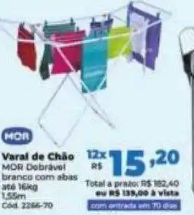 Lojas Becker Varal de chão mor oferta