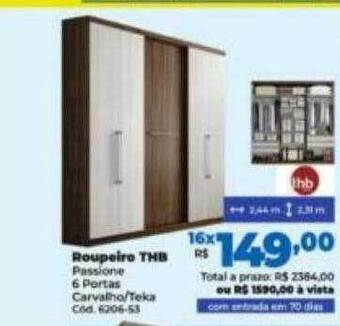 Lojas Becker Roupeiro thb oferta