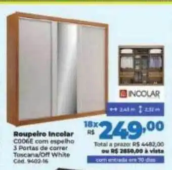 Lojas Becker Roupeiro incolar oferta