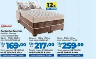 Lojas Becker Conjunto colchão probon oferta