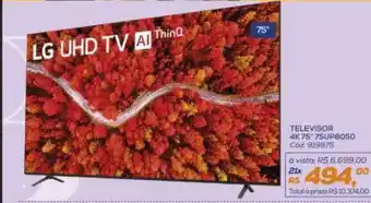 Lojas Colombo Televisor 4k 75 oferta
