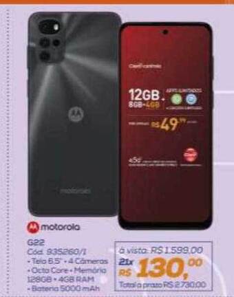 Lojas Colombo Motorola g22 oferta