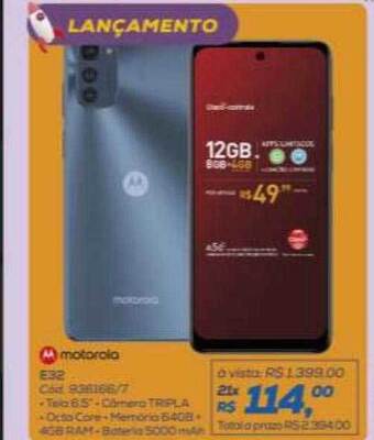 Lojas Colombo Motorola e32 oferta