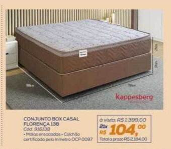 Lojas Colombo Conjunto box casal florença 138 kappesberg oferta