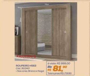 Lojas Colombo Roupeiro h563 kappesberg oferta
