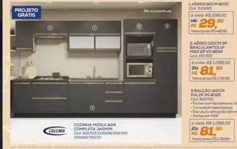 Lojas Colombo Caloma cozinha modulada completa jasmim oferta