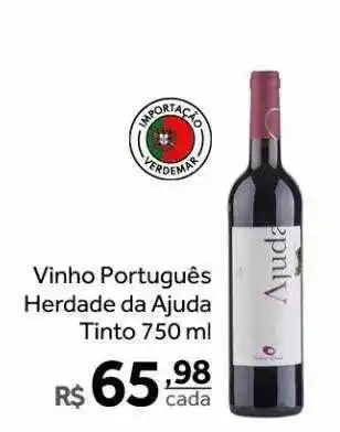 Verdemar Supermercado Vinho português herdade da ajuda tinto oferta