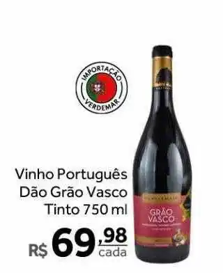 Verdemar Supermercado Vinho português dão grão vasco tinto oferta