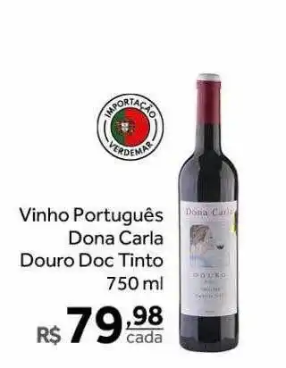 Verdemar Supermercado Vinho português dona carla douro doc tinto oferta