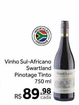 Verdemar Supermercado Vinho sul-africano swartland pinotage tinto oferta