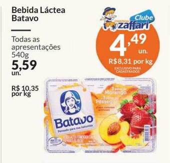 Zaffari Bebida láctea batavo oferta