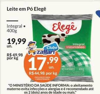 Zaffari Leite em pó elegê oferta