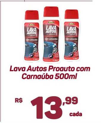 Lava autos proauto com carnaúba