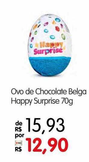 Zona Sul Ovo de chocolate belga happy surprise oferta