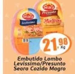 Supermercados Archer Embutido lombo levissimo presunto seara cozido magro oferta