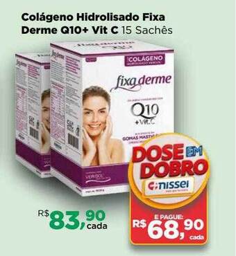 Colágeno hidrolisado fixa derme q10+ vit c