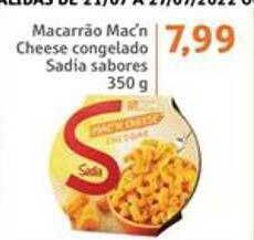 Sonda Macarrão mac'n cheese congelado sadia sabores oferta
