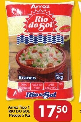 Supermercados Nori Arroz Tipo 1 Rio Do Sol pacote 5kg oferta