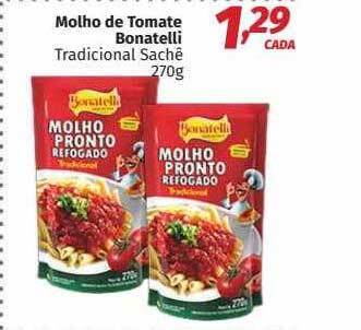 Supermercados Cidade Canção Molho de tomate bonatelli oferta