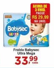 Rossi Supermercado Fralda BabySec Ultra Mega oferta
