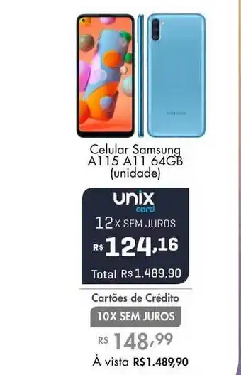 Supermercados Imperatriz Celular Samsung A115 A11 64gb oferta