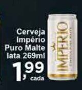 Rossi Supermercado Cerveja Imperio Puro Malte lata 269ml oferta