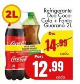 Barbosa Supermercados Refrigerante Duo Coca Cola + Fanta Guarana 2L oferta