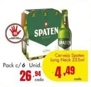 Barbosa Supermercados Cerveja Spaten Long Neck 355ml oferta