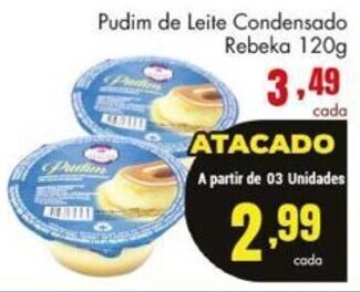 Barbosa Supermercados Pudim de Leite Condensado Rebeka 120g oferta