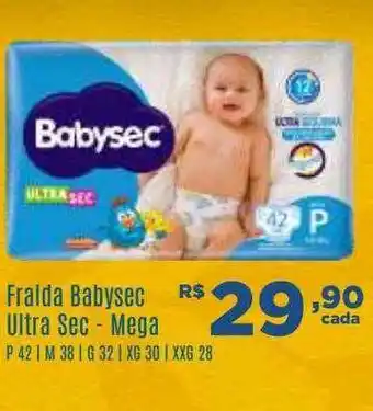 Fralda babysec ultra sec mega