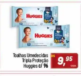 Toalhas umedecidas tripla proteção huggies c 96