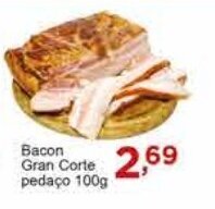 Rossi Supermercado Bacon Gran Corte pedaco 100g oferta