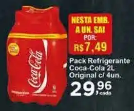 Rossi Supermercado Pack Refrigerante Coca Cola 2L Original c/4un. oferta