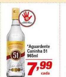 Ricoy Supermercados Aguardente Caninha 51 965ml oferta