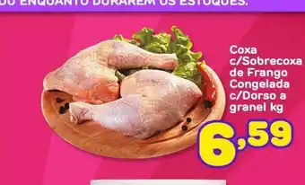 Coxa c/ sobrecoxa de frango congelado c/dorso a granel