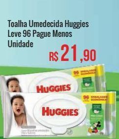 Mart Minas Toalha umedecida huggies leve 96 pague menos unidade oferta