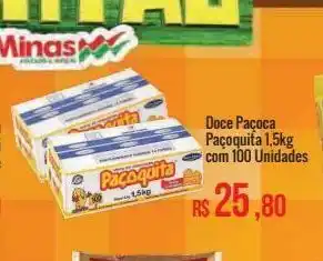Mart Minas Doce paçoca paçoquita 1,5kg com 100 unidades oferta