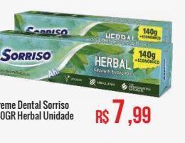 Mart Minas Creme dental sorriso 140gr herbal unidade oferta